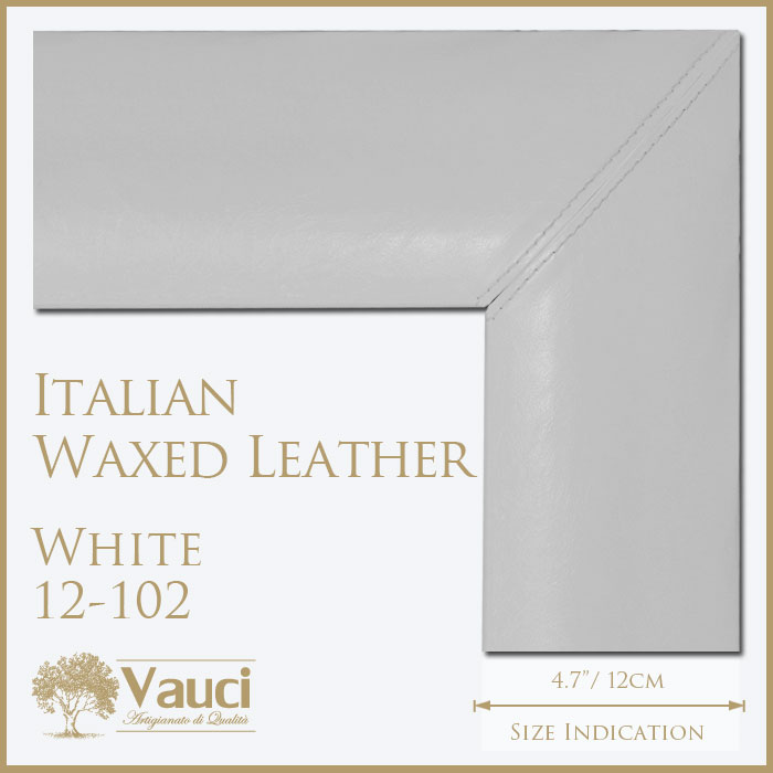 Italian Waxed Leather-White-12102