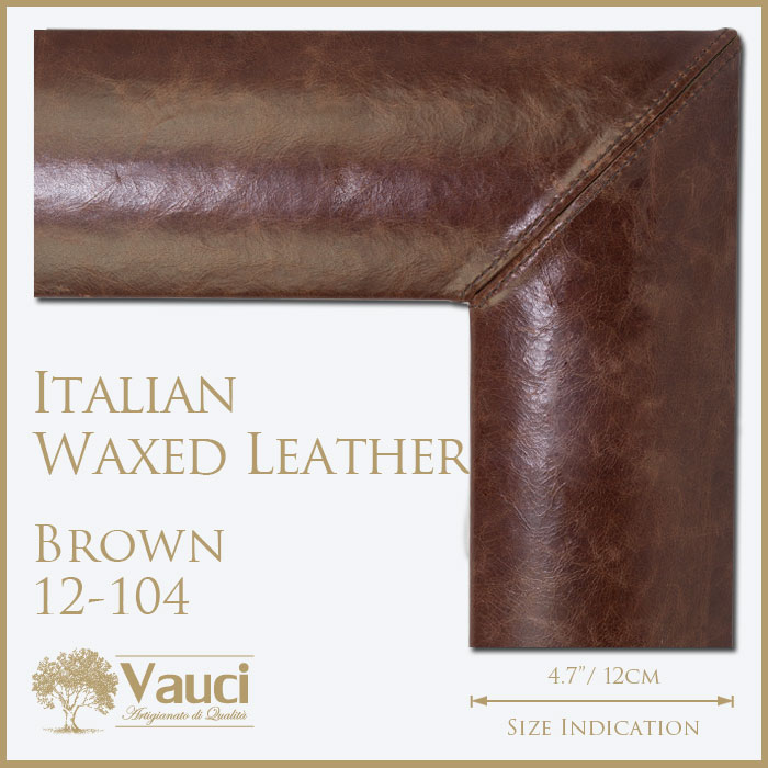 Italian Waxed Leather-Brown-12104