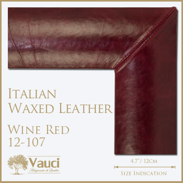 Italian Waxed Leather-wineRed-12107