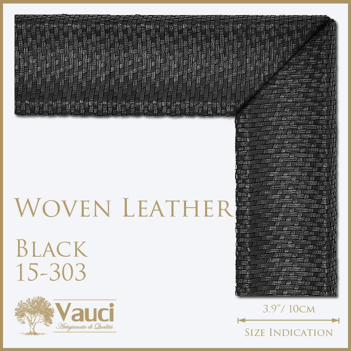 Woven Leather-Black-15303