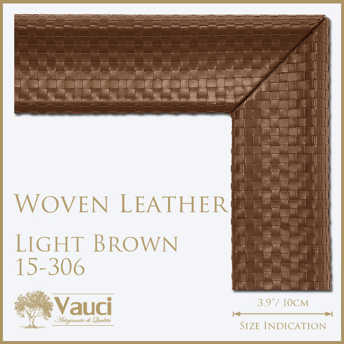 Woven Leather-Light Brown-15306